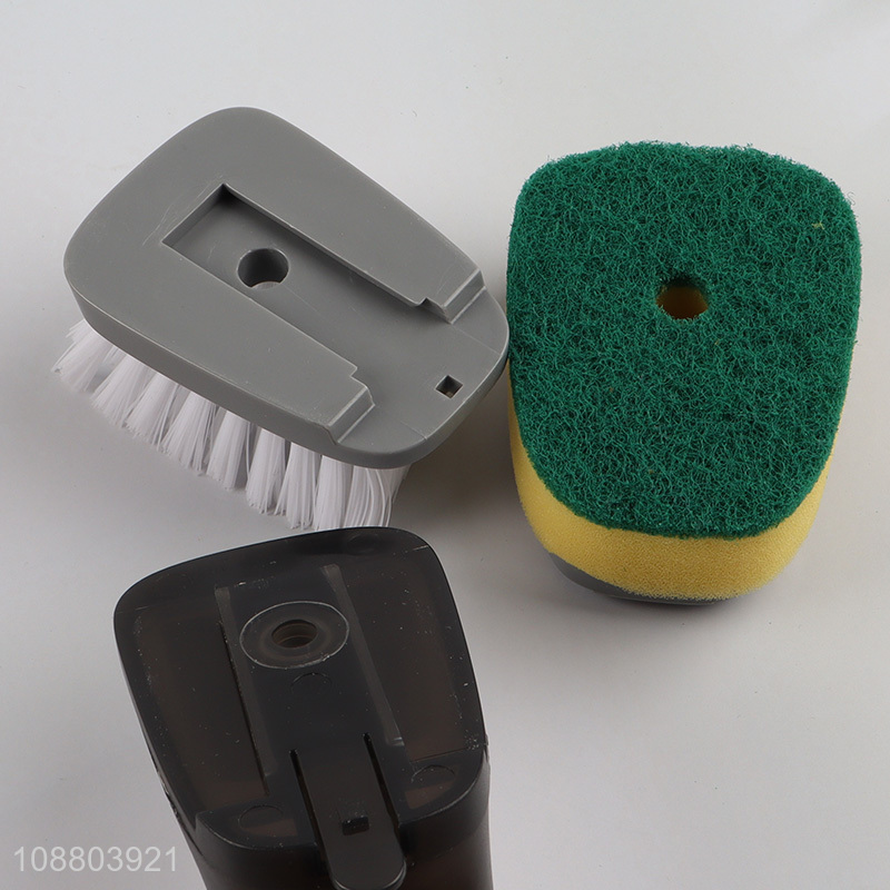 Factory price 2 in 1 removable head pot dish brush