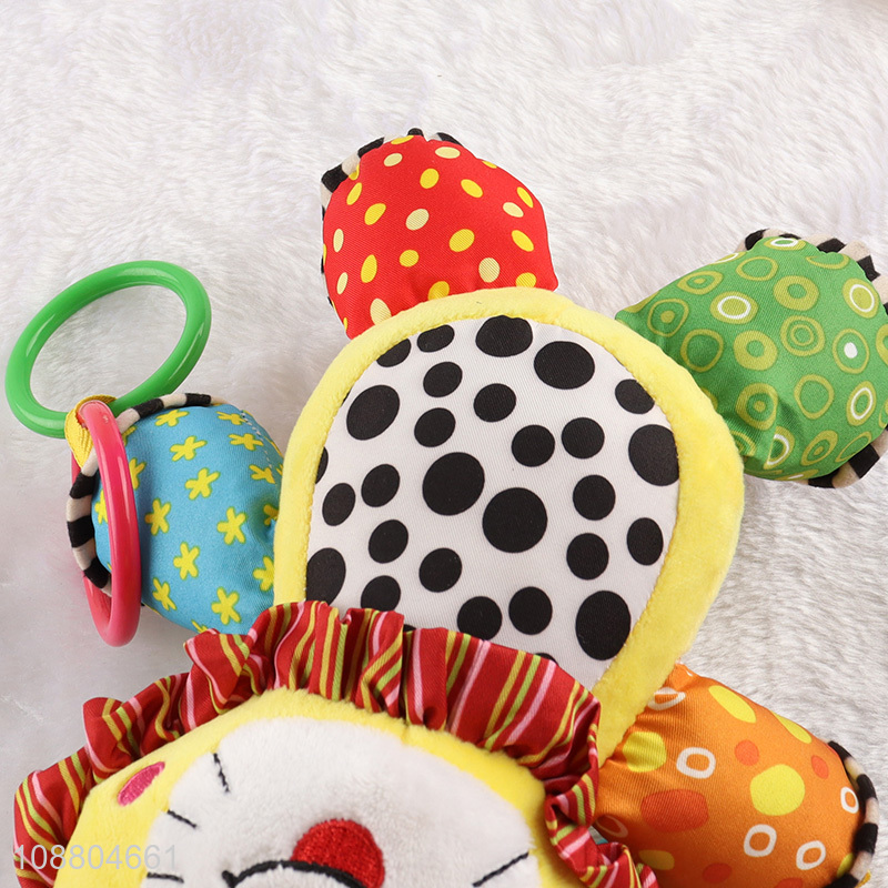 Wholesale baby stroller toy hanging plush rattle musical toy