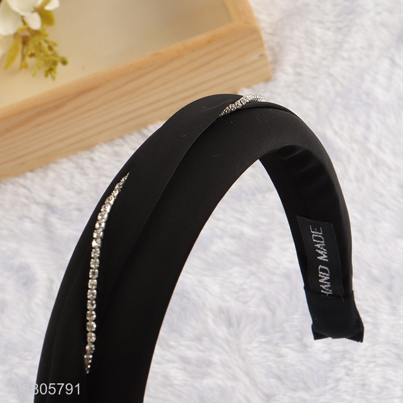 Wholesale chained hair band rhinestone hair hoop for women