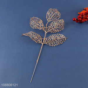 Hot selling gold <em>artificial</em> <em>plant</em> leaves for garden decoration