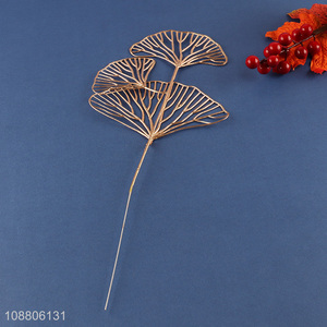Good quality metallic faux plant leaves for table decoration