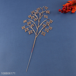 High quality gold <em>artificial</em> leaves fake <em>plant</em> for wedding decor