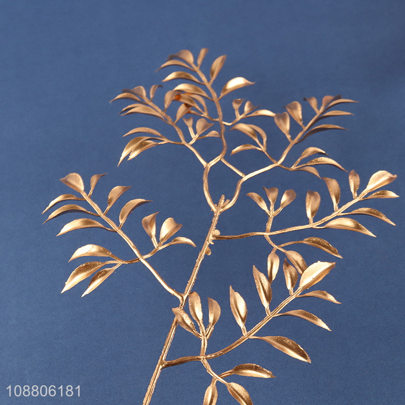 New arrival artificial leaves gold plant leaves for decoration
