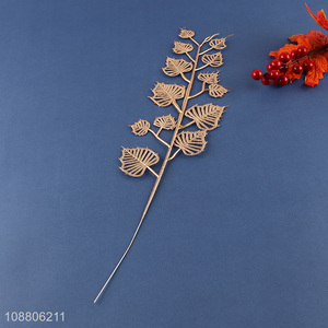 Factory price golden artificial leaves plant for DIY <em>vase</em> filler