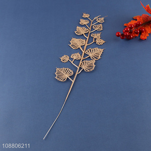 Factory price golden <em>artificial</em> leaves <em>plant</em> for DIY vase filler