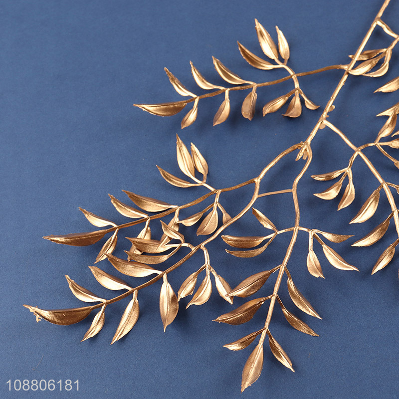 New arrival artificial leaves gold plant leaves for decoration