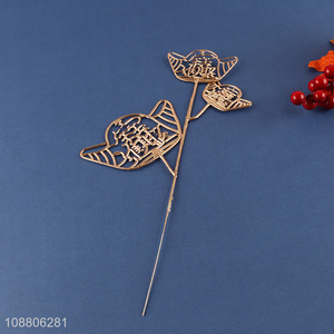 Factory price <em>artificial</em> leaves gold <em>plant</em> leaves for decoration