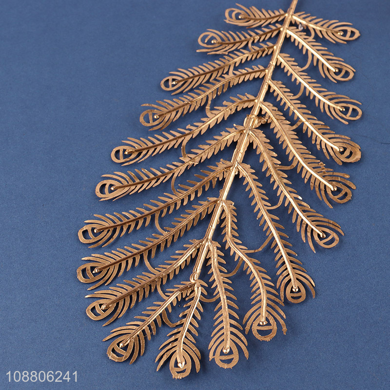 High quality gold artificial leaves for farmhouse garden decor