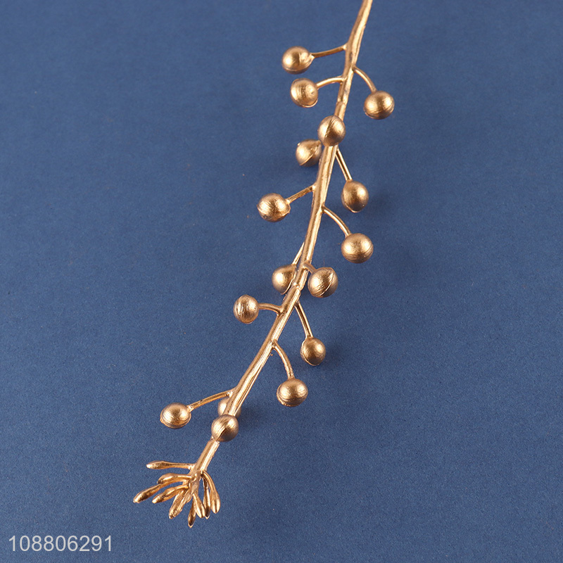 New product golden artificial leaves plant for Christmas decor
