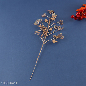Good quality golden artificial leaves plant for DIY <em>vase</em> filler