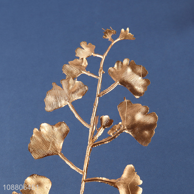 High quality gold faux ginkgo leaves for home office decoration