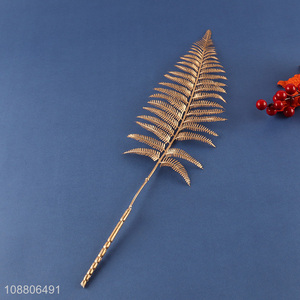 Factory price golden <em>artificial</em> leaves <em>plant</em> for Christmas decor