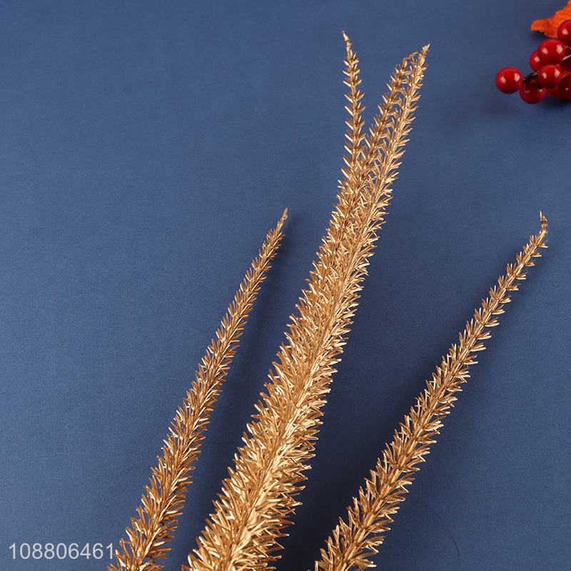 New arrival gold fake leaves faux plant for flower arrangement