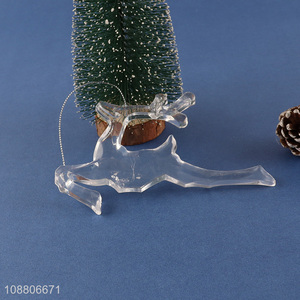 New arrival clear acrylic reindeer ornaments Christmas tree diy ornaments