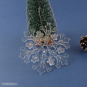 China imports clear acrylic snowflake Christmas tree hanging ornaments