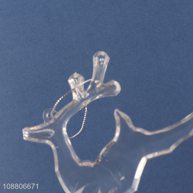 New arrival clear acrylic reindeer ornaments Christmas tree diy ornaments