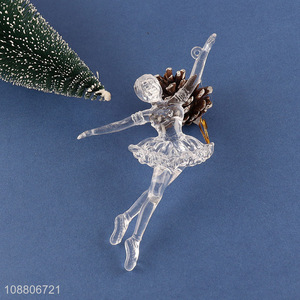 New product clear acrylic ballerina ornaments Christmas tree diy ornaments