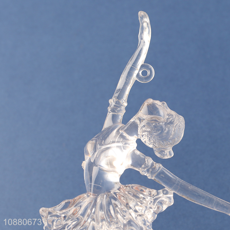 Wholesale clear acrylic ballerina ornaments Christmas tree hanging decor