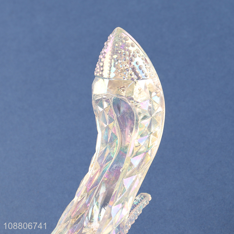 High quality clear acrylic high heel shoe ornaments for Xmas tree decor
