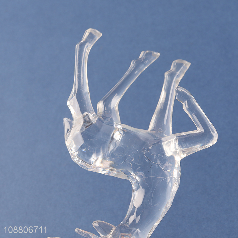 Wholesale clear acrylic reindeer pendants Christmas tree crystal ornaments