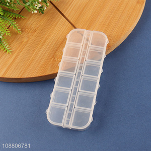 High quality 12 grids plastic nail art decoration <em>storage</em> container