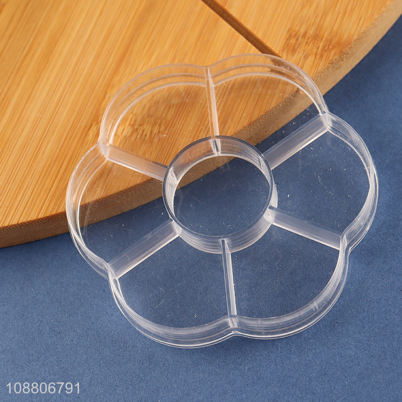 New arrival flower shape clear plastic storage box bead organizer