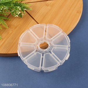 Wholesale 8 grids plastic fishing lures nail tips <em>storage</em> container