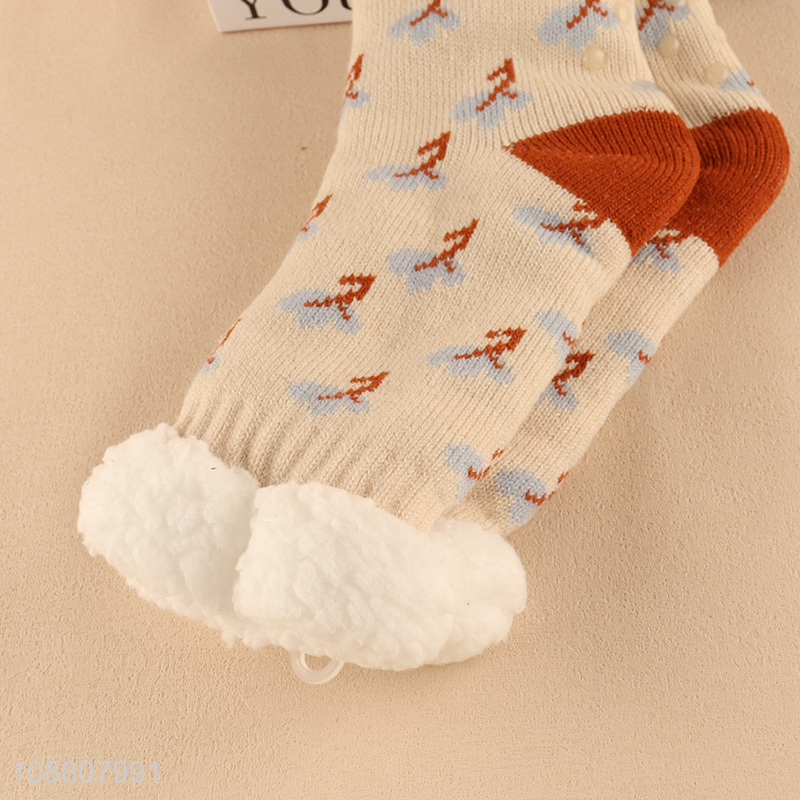 New product winter warm cozy soft slipper socks for women