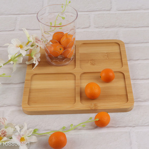 China products square bamboo food storage tray