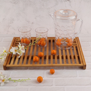 Top sale bamboo tea tray tea pot storage tray