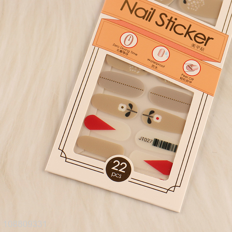 Wholesale 22pcs nail wraps nail polish strips for women girls