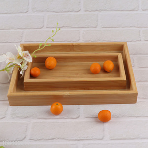 Top sale rectangle bamboo fruits tray wholesale