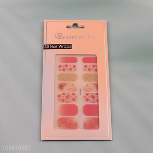 New product girls 14pcs nail art decoration nail sticker