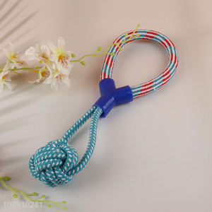 Yiwu market pets <em>dog</em> cotton rope chew toys teething toys