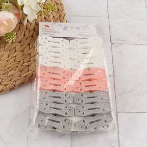 High quality 16pcs heavy duty plastic clothes clips pegs