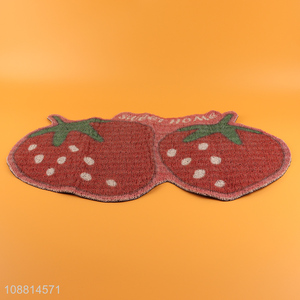 Factory price non-slip strawberries pattern floor mat