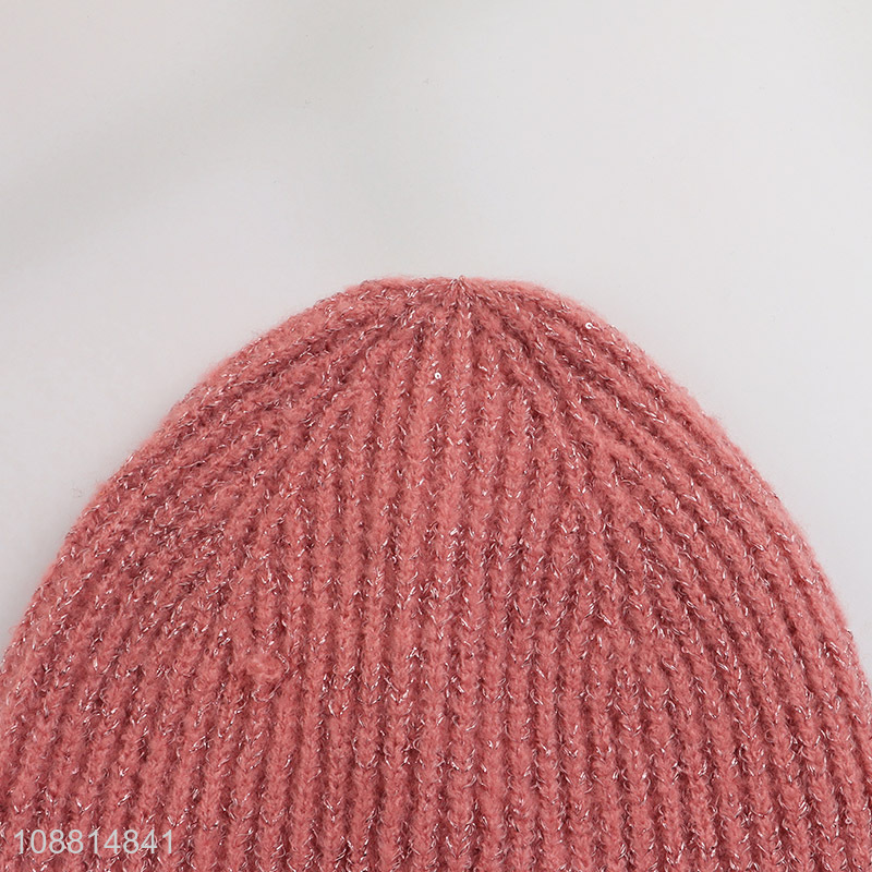 China wholesale women winter warm knitted hat beanies