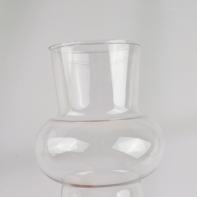 Popular products transparent glass flower vase for sale