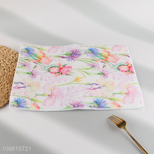 Wholesale floral print absorbent cleaning <em>towel</em> cleaning cloths