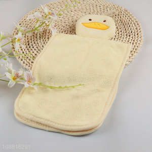 Low price duck shaped coral fleece hand towel for sale