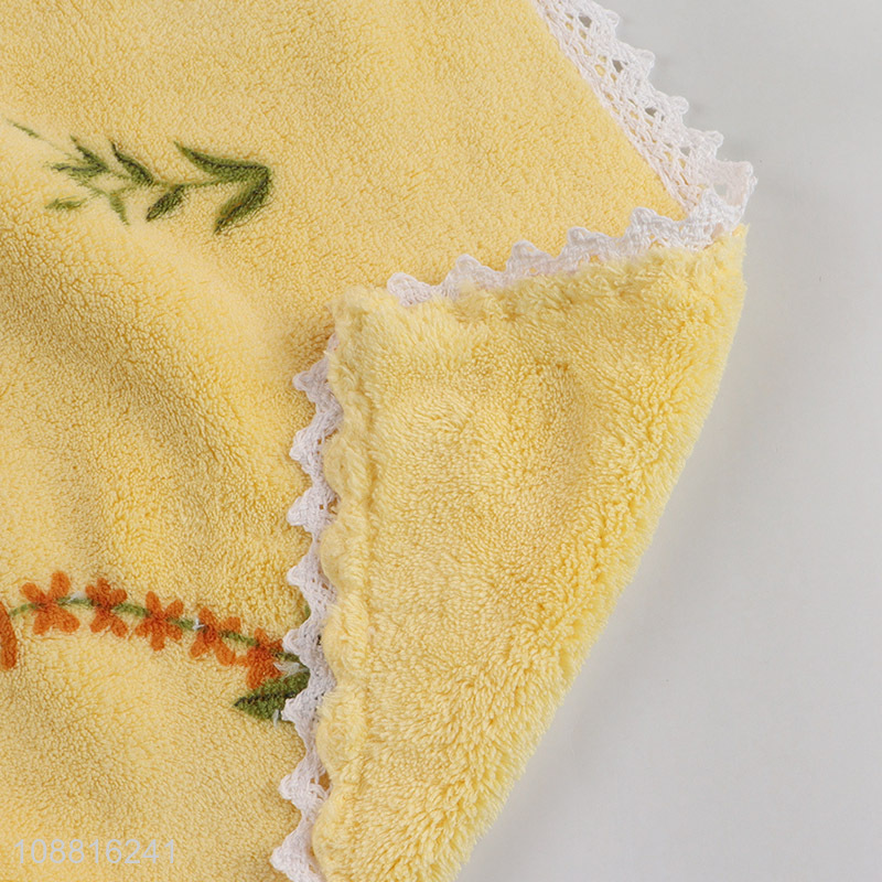 Top quality bathroom kitchen coral fleece hand towel