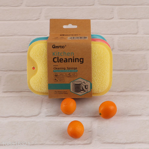 Top selling 3pcs reusable kitchen cleaning sponge