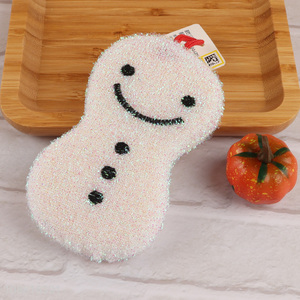 Hot sale snowman shaped kitchen scouring pad
