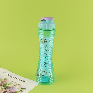 Online wholesale colorful plastic water bottle with stickers