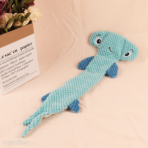 High quality no stuffing shark shape squeaky <em>dog</em> <em>toys</em>