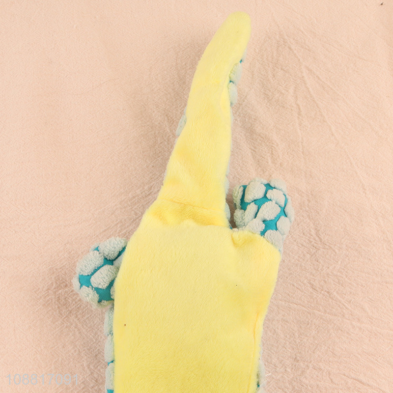 China imports no stuffing crocodile shape squeaky dog toys