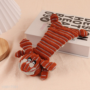 Factory price no stuffing tiger shape <em>dog</em> squeak toys