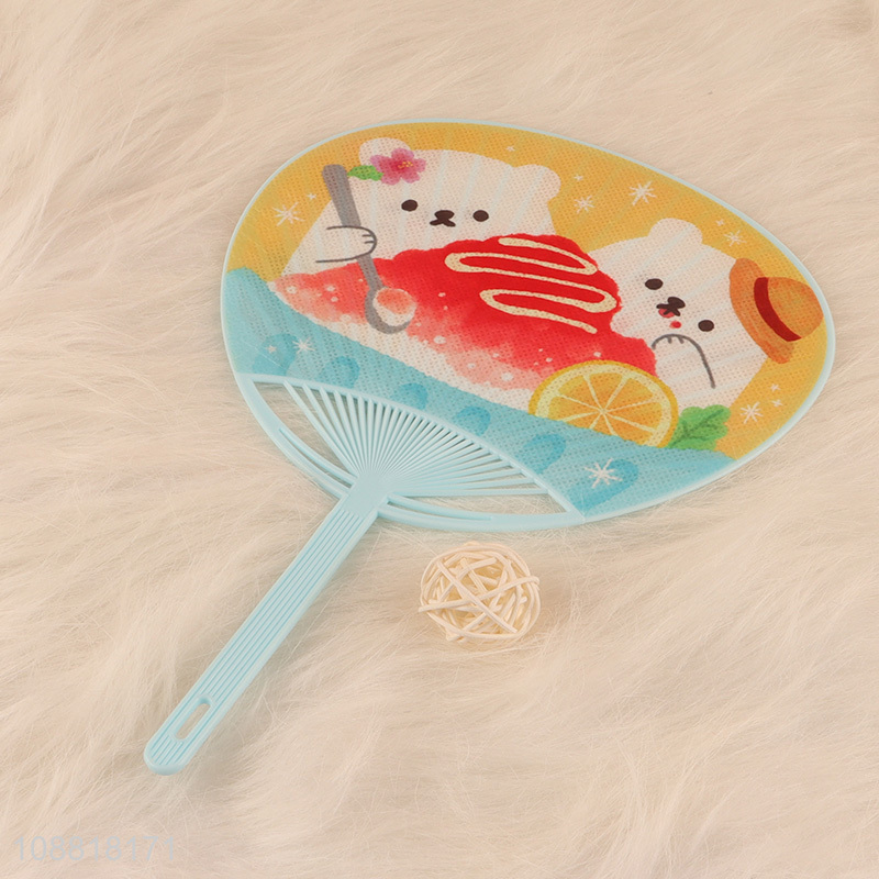 Wholesale custom printed plastic hand fan for kids