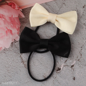 Hot selling 2pcs bowknot ponytail holders hair ties