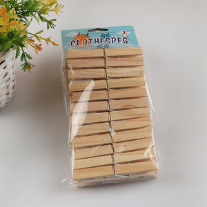 China imports 24pcs wooden clothes pegs laundry clips